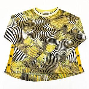 Aldo Martins Wild Animal Patterned Sweater 3/4 Sleeve Size L/XL